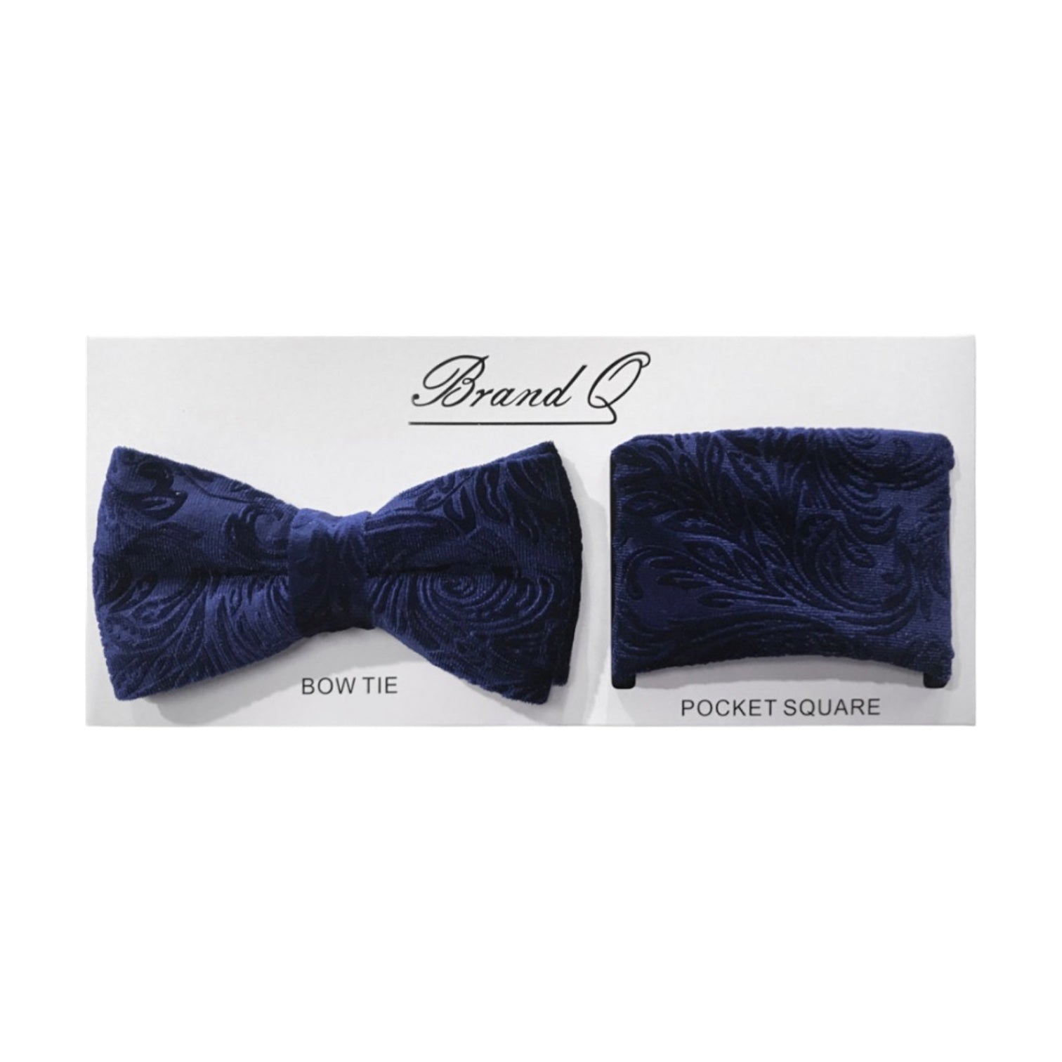 BRAND Q: Velvet Paisley Bow w/ Hanky BTV600